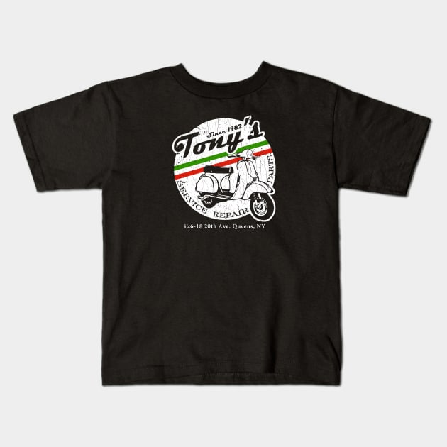 Tony's Scooter Repair (vintage look) Kids T-Shirt by robotface